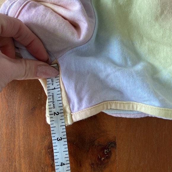 adidas romper shorts tank top iridescence ombre rainbow pink pastel girl M 10/12 - Picture 12 of 13